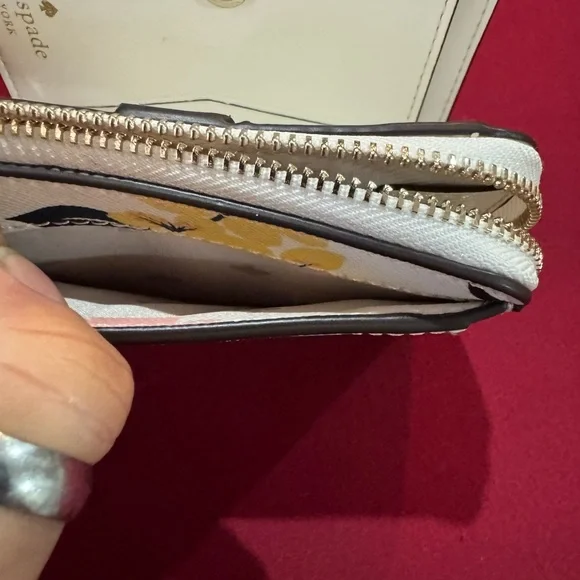 Kate Spade Floral Wallet with Pink and Yellow Accents - Picture 4 of 9